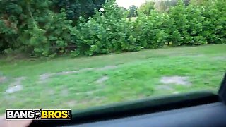 Bangbros - rei sky shows her tits on the bus and gets fucked hard with her arse shuddering from every shovel