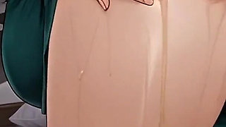 Horny Haired Anime Babe Fingers Wet Pussy to Massive Squirting Orgasm Ahegao Dirty Talk