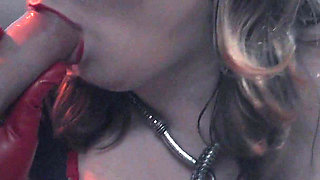 Spitting Blowjob Smoking MILF - Dominant Bitch in Glasses & Leather Gloves Edges & Bites Cock