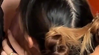 Stepmom Teach Stepdaughter 3some with Bwc