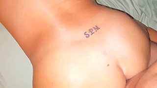 Wife Is Busy Cumming with Vibrator in Her Pussy so Husband Shoves Dick up Her Ass DP Then Cums in Her Pussy and Ass