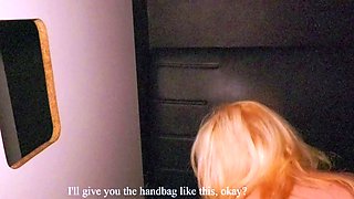 Husband watches Milf Suck Glory Hole cock