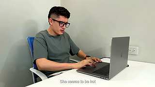 Busty Latina Stepdaughter Caught by Her Stepmom While Fucking Her Boyfriend in a Threesome on the Couch