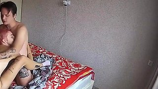 Amateur redhead masturbates then gives a blowjob