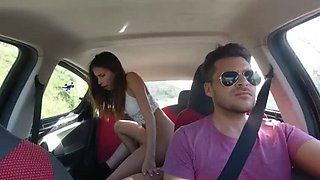 Hot Latina Teen Rides Big Dick in Uber - Amateur Sex with Nicols