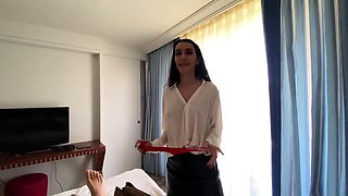 Secretary Punished for Being Naughty with Mr. Wood