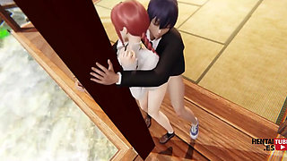 Chainsaw Man Hentai - Aki Fucks Makima While She's Clinging to the Column of Her House.