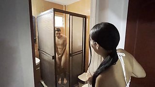 Artemisa74 Bursts Into Stepbrothers House And Catches Him Naked In The Bathroom Showering Wild