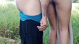 Step Sister Gives Outdoor Blowjob And Public Sex