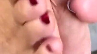 Step Aunt Ann Wakes Me up with Mature Moaning Footjob JOI