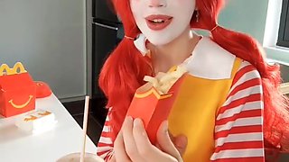 Pretty Clown Beauty Explores Wild Toy Passion