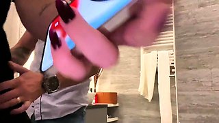 CHEATED in TOILET of the CLUB! HUSBAND noticed sperm on her