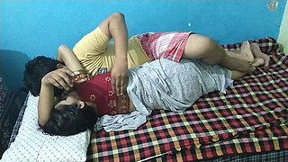 Indian Wife Tanish Fatima with Husband Akhil Khan Blowjob Sex