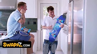 Busty curvy Dee Williams, Nadia White & Rion King in crazy gangbang