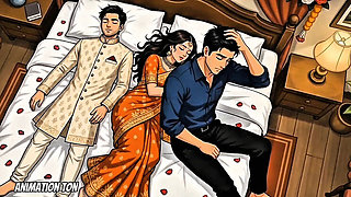 Indian Suhagrat Night – Husband Slept, Best Friend Fucked Her