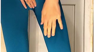 Pee Herself Next To A Closed Toilet! Took Off Leggings And Let Out A Hot Stream From Pussy!