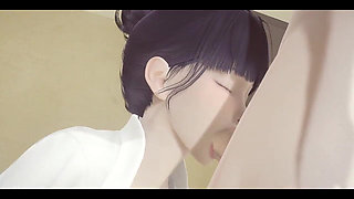 Hentai Uncensored - Shoko Sucks and Gets Fucked on Her Knees in the Library - Japanese Asian Manga Anime Game Porn