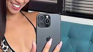 I Catch My Step Sister Having a Sex Call and Fuck Her Tight Brunette Pussy as a Lesson!