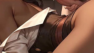 A Steamy Ebony Man Hits a Schoolgirl, Splattering Gravy on Her Face. at the Same Time, He Has an Climax on the Desk!