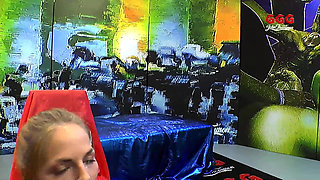 Redhead Slut Gangbanged and Cum-drenched by Four Horny Studs