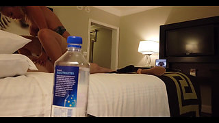 Stupid Water Bottle! Madelyn Monroe Fucks Stranger in Vegas
