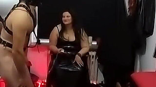 Hooded Stud Stretches Mature BDSM Slut's Gaping Ass Wide