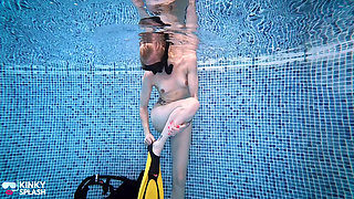 Lucy's Naked Scuba Wank Underwater Orgasm