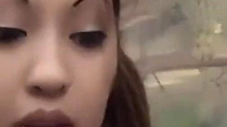 Tiny Petite Asian DP - 2 Cocks Stretch Her Tight Holes