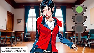 Sexy anime JOI video - green light, red light commands for solo play in Spanish