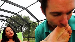 Small Titted Chick In Black Lingerie Fucking