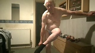 Crossdresser Joanne Lord in thong knickers