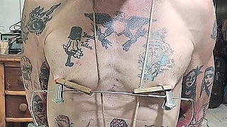 Goode Girl Ties Hubby's Balls and Cock and Has Foot Fun with Him