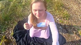 Forest Sex with a Happy Ending - I Couldn't Hold Back