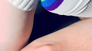 I Sockjob My Stepbrother with Long Socks