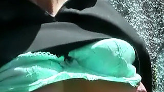 Tattooed Blonde and Her Girlfriend Lick Each Other Outdoors on the Rocks