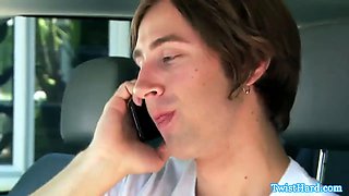 Belle Noire guzzling his sperm