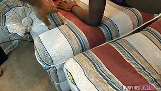 Ebony Kelsey's Tight Asshole Spread and Oiled