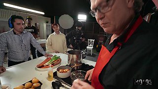 Scott Trainor's Sizzling Cooking Show with a Fiery Twist