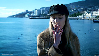 Outdoors Smoking with Beaty Russian Girl 1