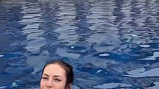 Outdoor Bikini Tease, Big Boobs Flashing