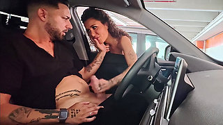 Handjob to Stranger and Deep Blowjob at His Home with Deepthroat