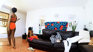 Real African ebony BBW MILF does great at this oral casting