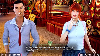 Busty youthful girl tackles double homework in an animated adventure