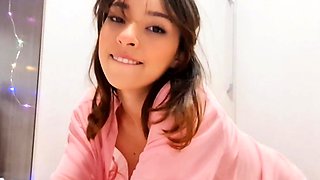 Striptease and JOI in English by Tattooed Teen on Webcam