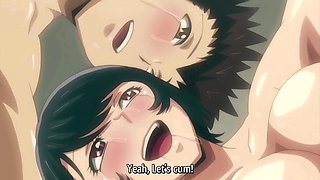 Hot nerdy girl in a swimsuit gets fucked doggystyle by her boyfriend who thrusts his cock in her tight ass - hentai