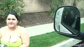 Fat Chubby Mexican Girl with biggest Ass and Tits Pick Up and seduce to Interracial Fuck