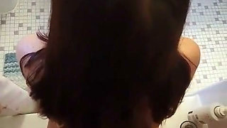Fresh Cum for Her Hair Before Shower