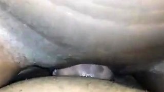 Ebony Amateur with Big Natural Tits Gets a POV Creampie
