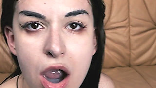 18 Plus Teen Layla Has Her Mouth Full of Cum