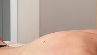 A Stepbrother Gives His Stepsister a Massage and Fucks Her.